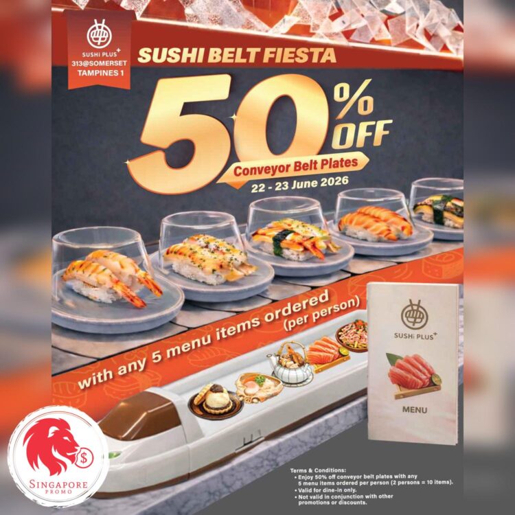 Sushi Express - 50% OFF Conveyor Belt Plates - Singapore Promo
