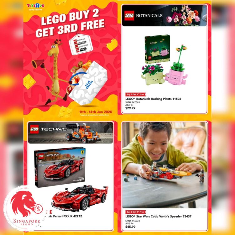 Toys R Us - Buy 2 Get 3rd FREE Lego - Singapore Promo