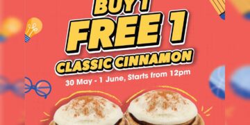rrooll - Buy 1 Get 1 FREE Classic Cinnamon Roll - Singapore Promo