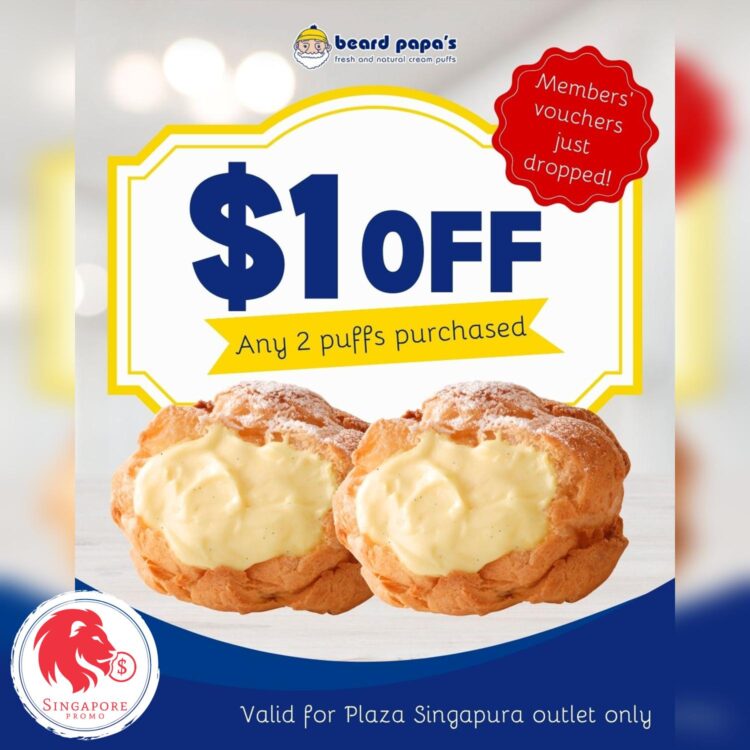 Beard Papa's - $1 OFF Any 2 Cream Puffs - Singapore Promo
