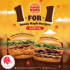 Burger King - 1-FOR-1 Smoky Maple Mayo Burger - Singapore Promo