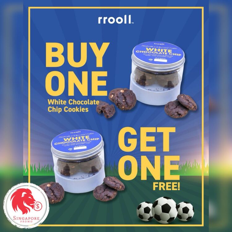 rrooll - Buy 1 FREE 1 White Chocolate Chip Cookies - Singapore Promo