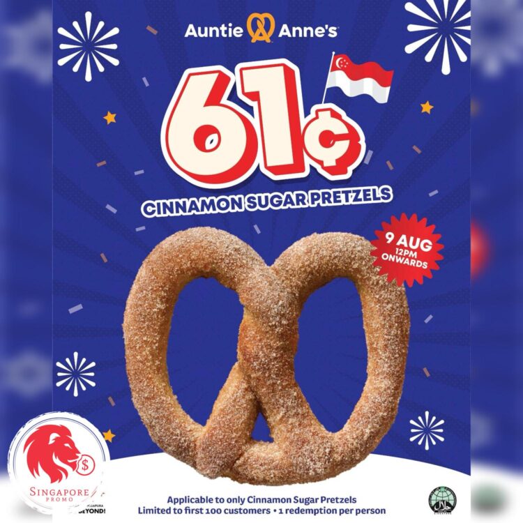 Auntie Anne's - $0.61 Classic Cinnamon Sugar Pretzel - Singapore Promo