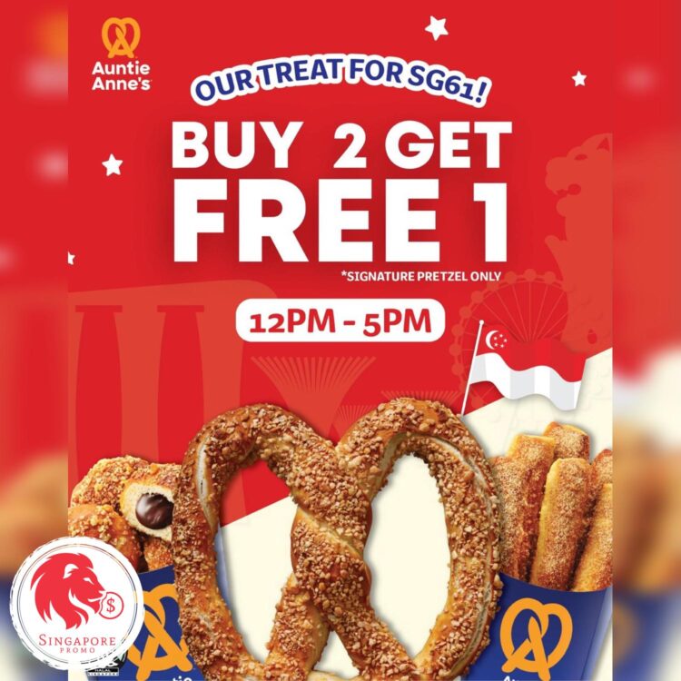 Auntie Anne's - Buy 2 Get 1 Free Auntie Anne's - Singapore Promo