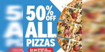 Domino's - 50% OFF All Pizzas - Singapore Promo