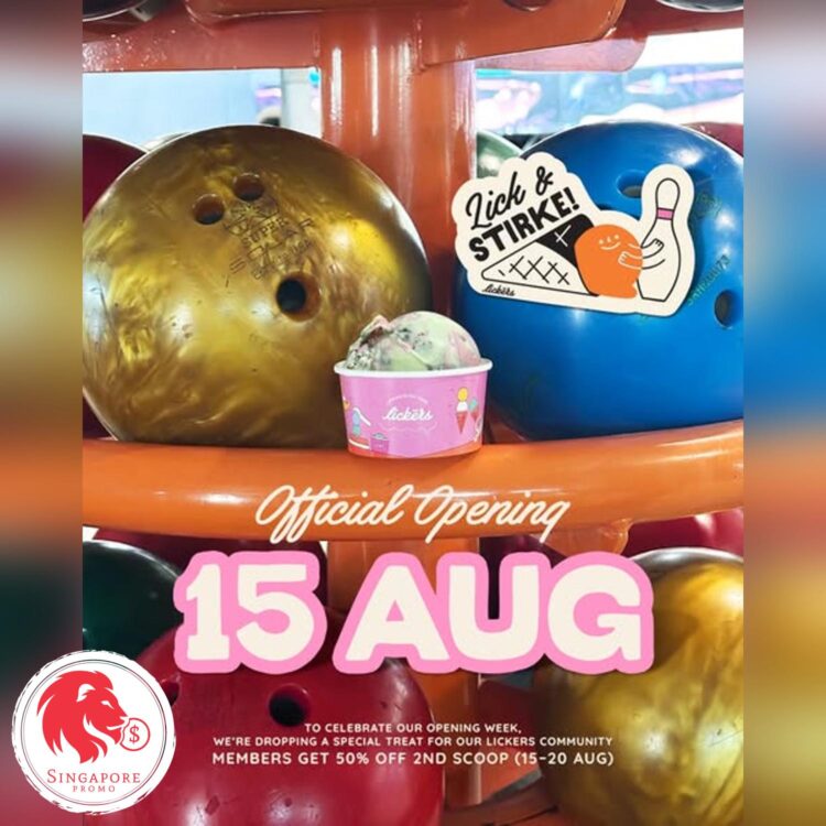 Lickers - 50% OFF Second Scoop - Singapore Promo