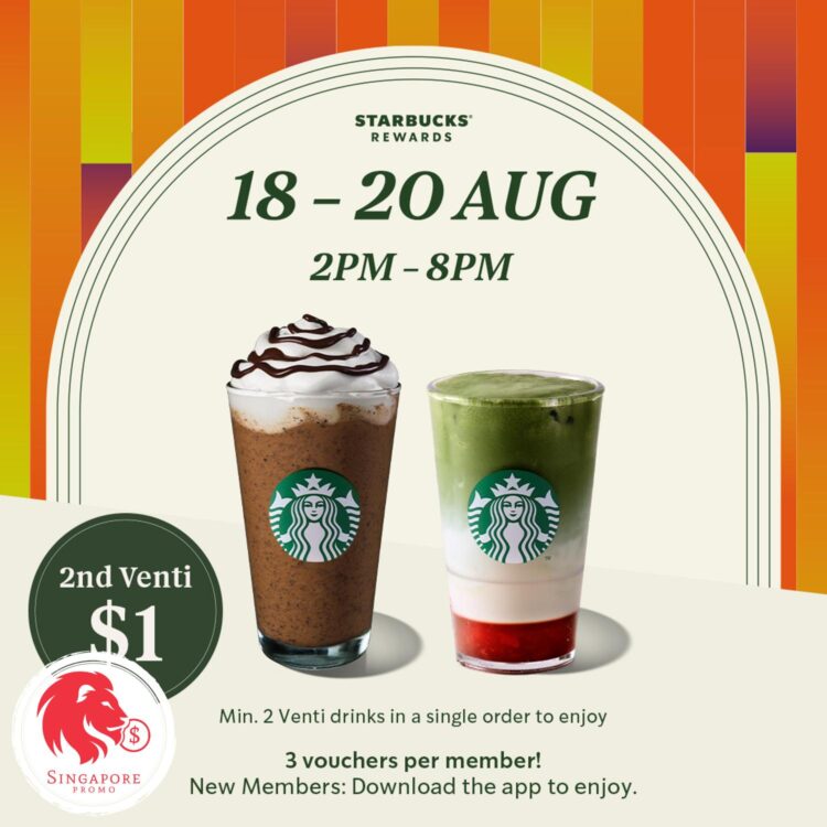 Starbucks - 2nd Venti Drink $1 - Singapore Promo
