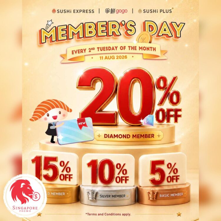 Sushi Express - Up to 20% OFF for Members - Singapore Promo