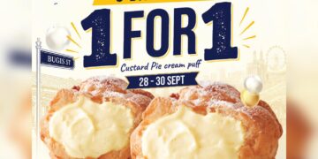 Beard Papa's - Buy 1 Get 1 FREE Custard Pie Cream - Singapore Promo