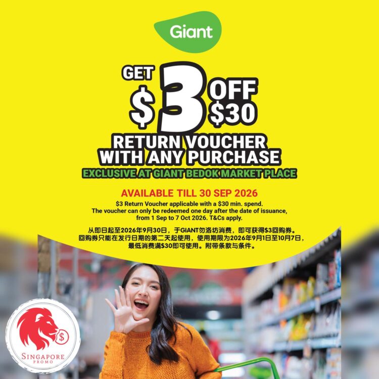 Giant - $3 Return Voucher - Singapore Promo