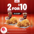 KFC - 2 Chicken Meals FOR Just $10 - Singapore Promo