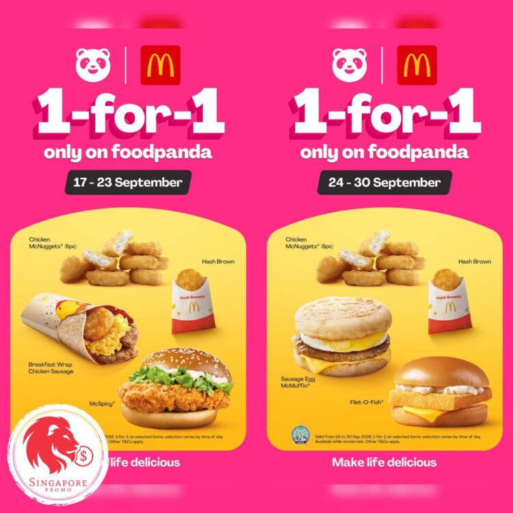 McDonald's - 1-FOR-1 McDonald's - Singapore Promo