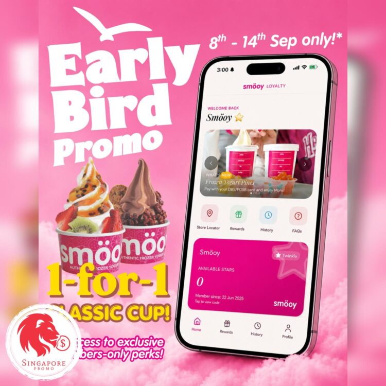 Smooy - Members Enjoy 1 FOR 1 Classic Cup - Singapore Promo