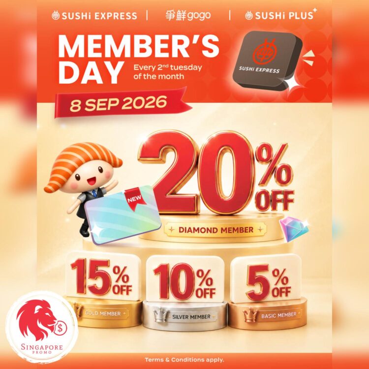 Sushi Express - Up To 20% OFF Members Day - Singapore Promo