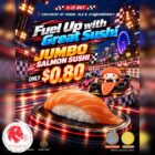 Sushi Express - $0.80 Jumbo Salmon Sushi - Singapore Promo