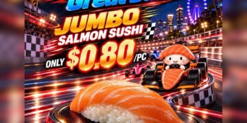 Sushi Express - $0.80 Jumbo Salmon Sushi - Singapore Promo